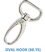 Custom Lanyard Attachments - 247L09 - Oval Hook